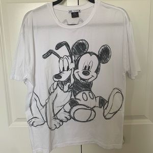 Zara Disney Pluto & Mickey T-Shirt